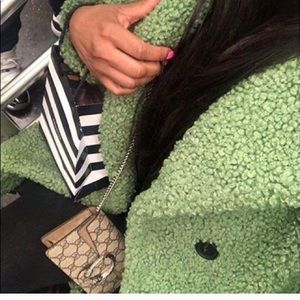 Zara Green Teddy Coat